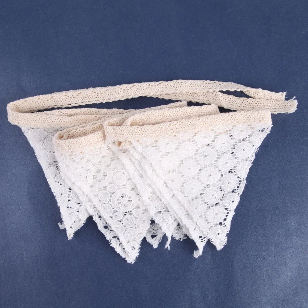 أعلام مزخرفة لحفلة عيد الميلاد ، قماش قطني ، ديكورات معلقة ، لافتات عتيقة ، لوازم الاحتفال ، 98 في ، 10 في الخيط #5