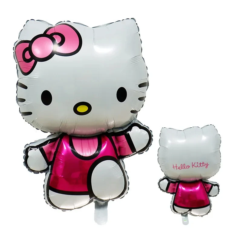 Kawaii Sanrio Cartoon Angel Hello Kitty Balloon Kids Girl Cat Balloon Happy Birthday Party Baby Shower Decoration Toy