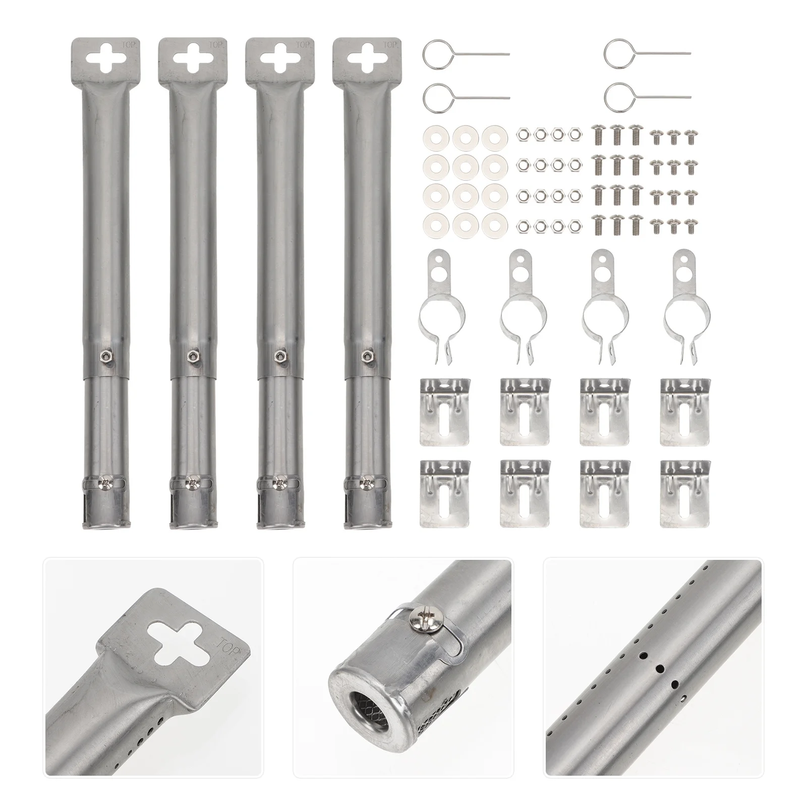 

1Set Gas Grill Burner Tube Stainless Steel Durable Bbq Accessory Easy Operation Channel Gas Grill Burner Tube