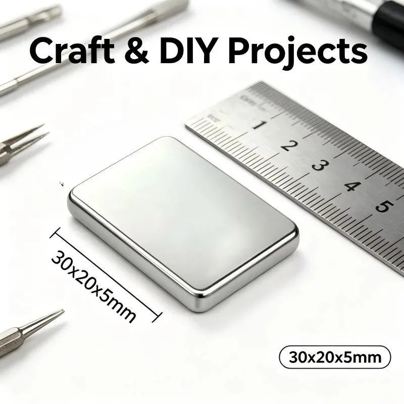 30x20x5mm Block Neodymium Magnets N35 Super Strong Permanent NdFeB Rare Earth Magnet for Model Making DIY Projects 30*20*5mm