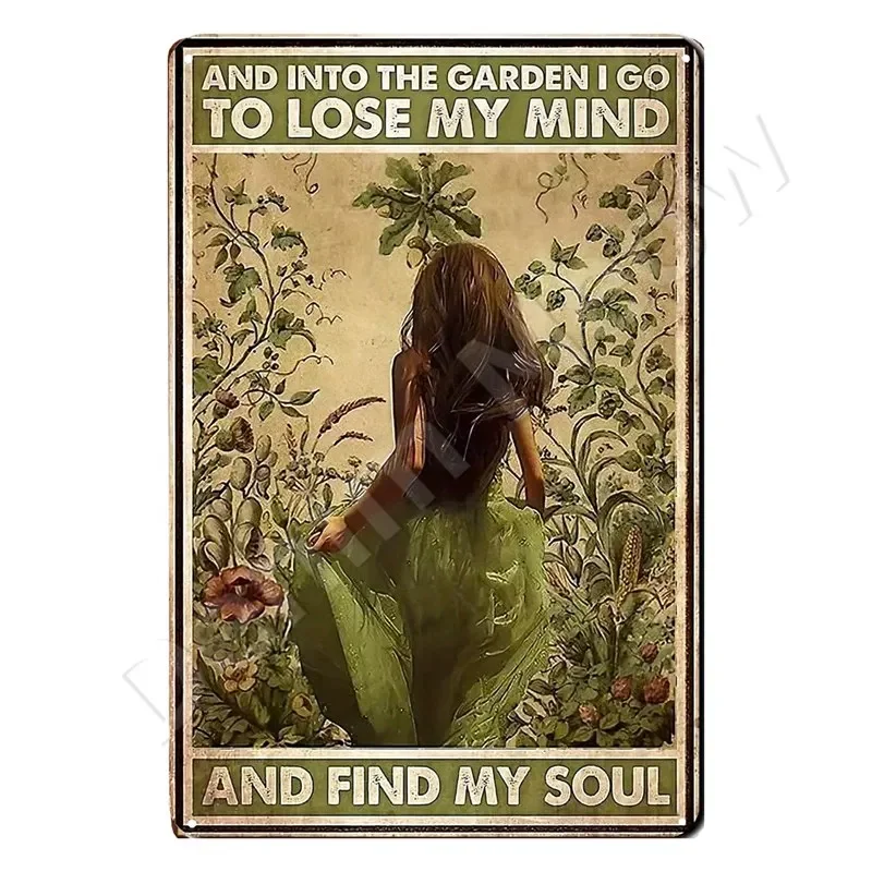 Be Kind to Your Mind Retro Tin Signs Inspirational Quotes Wall Art Sign Muse Vintage Home Room Garden Decor Hippie Girl Poster