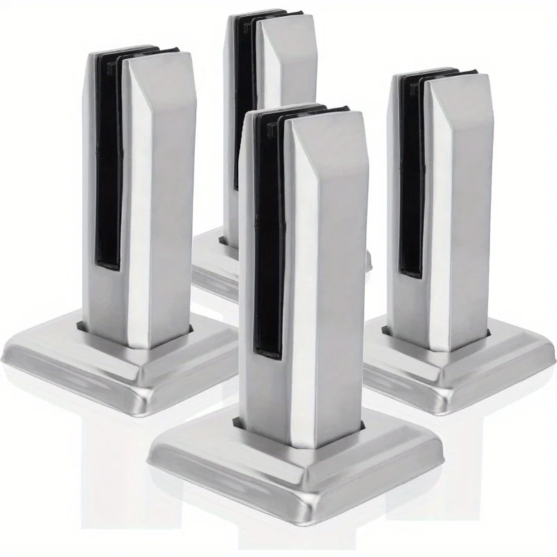 4 pezzi in acciaio inossidabile 304 quadrato rubinetto in vetro piscina recinzione rubinetto clip casa giardino scala ringhiera balcone pavimento in vetro morsetto