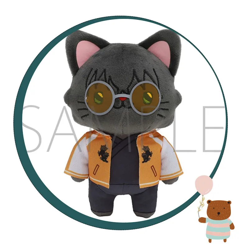 진짜 모직 소재의 윈드 브레이커 사쿠라 하루카 고양이 수면 마스크 플러시 펜던트 장난감 수오우 하야토 우메미야 키류 미츠키