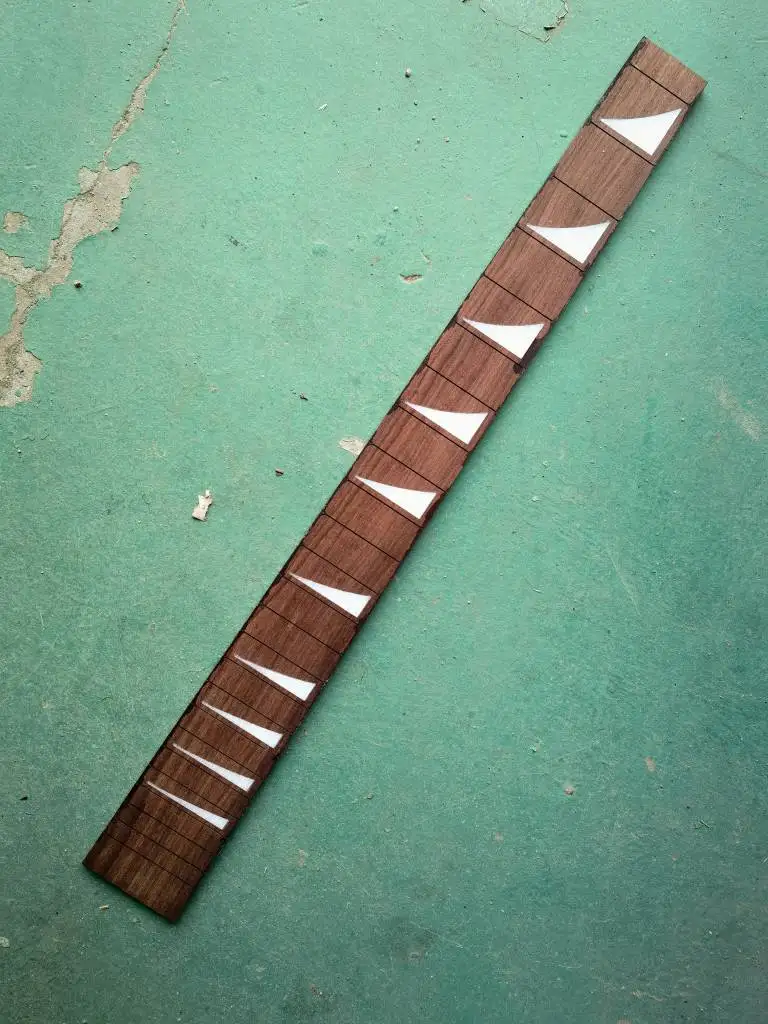 1Pcs reverse inlays 24 Fret 25.5 Inch Rosewood Electric Guitar Fretboard   Inlay Diy Guitar Project Unfinished#4