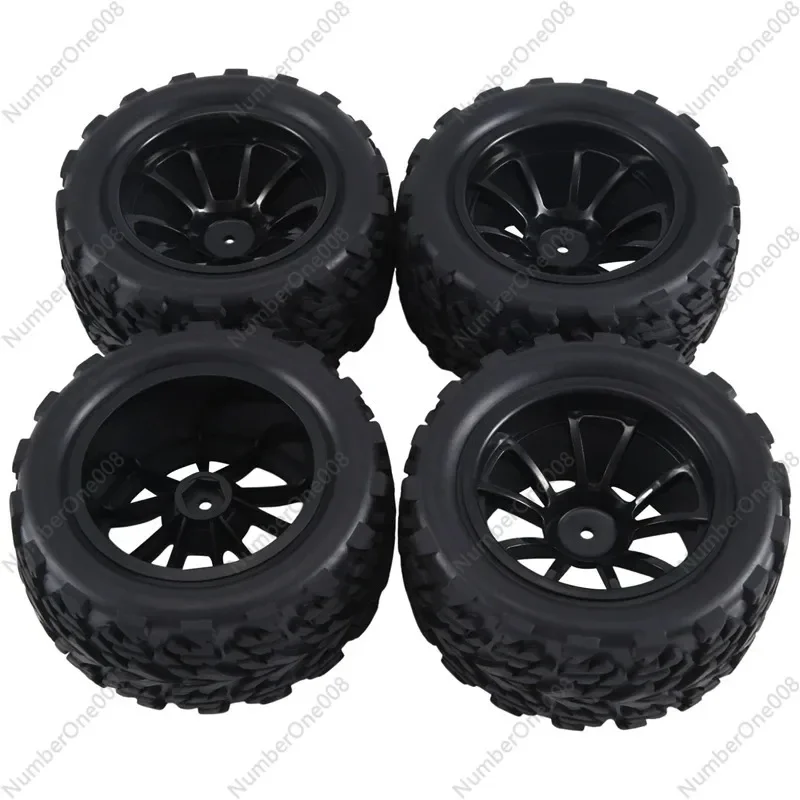 12Mm Hex 1/10 RC Truck Wheels and Tires for Traxxas Rustler 2Wd 4X4 VXL Redcat Durable