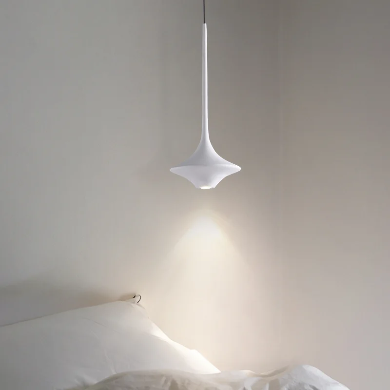 Plafonnier LED suspendu au design nordique moderne simpliste, disponible en blanc, noir, bleu, idéal pour une chambre à coucher ou un Restaurant