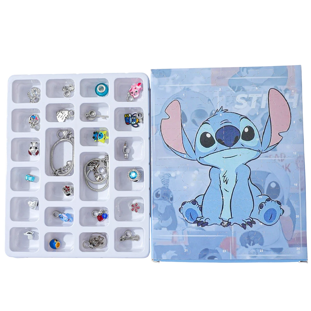 Caja ciega de Adviento sorpresa de Lilo & Stitch de Disney, figura bonita de moda, accesorio colgante DIY, juguete para regalo Popular