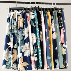 Pantalones de pijama con estampado de dibujos animados para mujer, ropa de dormir, pantalón largo, holgado, cómodo, talla grande, verano y primavera