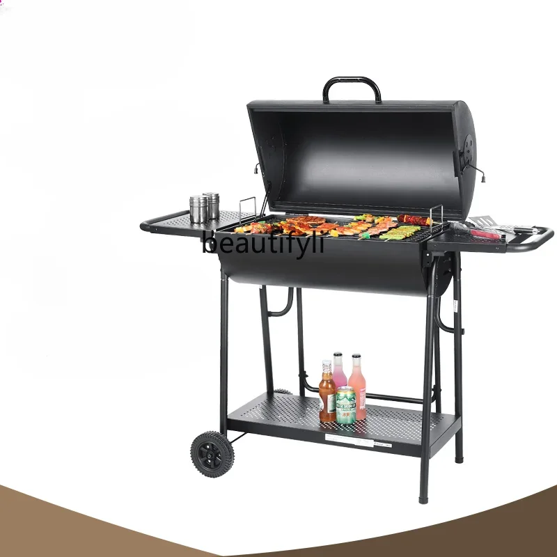 

Double-Sided Charcoal Oven Home Courtyard Barbecue Grill Outdoor Charcoal Grill Stove