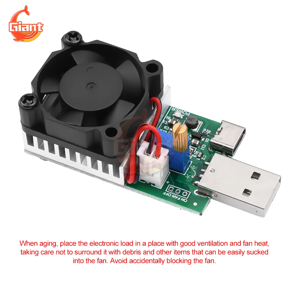 Imagem -02 - Usb Battery Capacidade Tester Corrente Constante Ajustável Carga Eletrônica Envelhecimento Tester Rápido Carregamento Descarregamento Tester Resistência