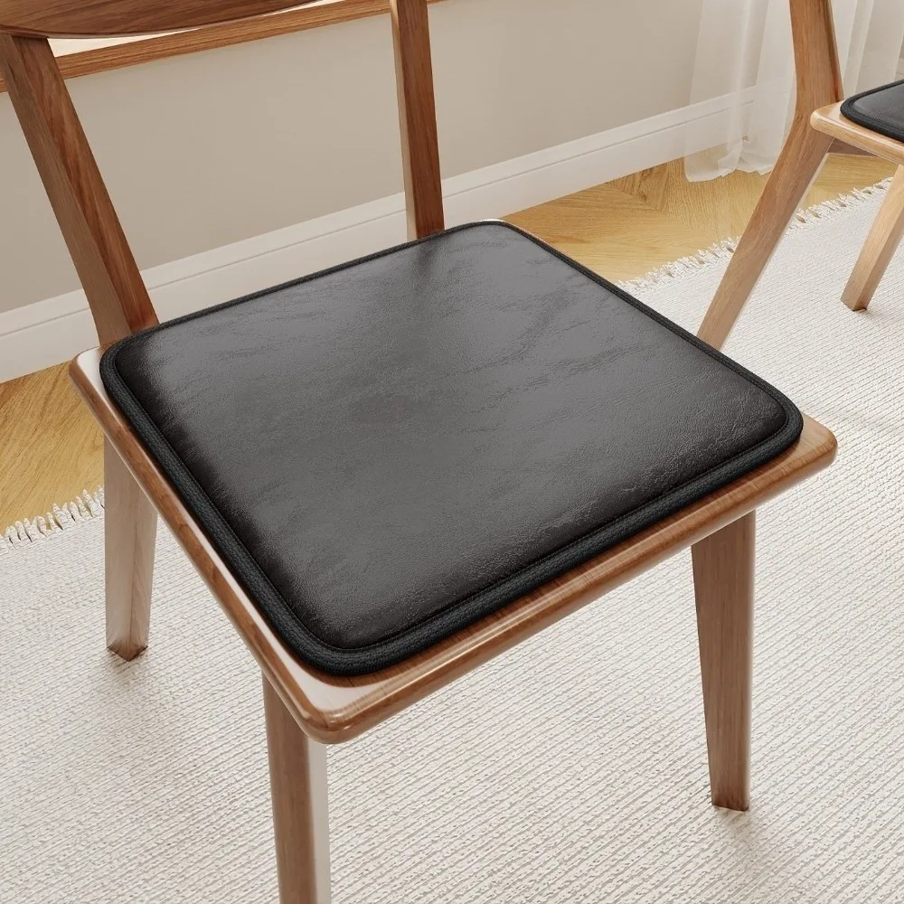 40×40cm/45×45cm PU Leather Seat Cushion Waterproof Memory Foam Dining Chair Cushion Anti Slip Breathable Seat Cushion Pad