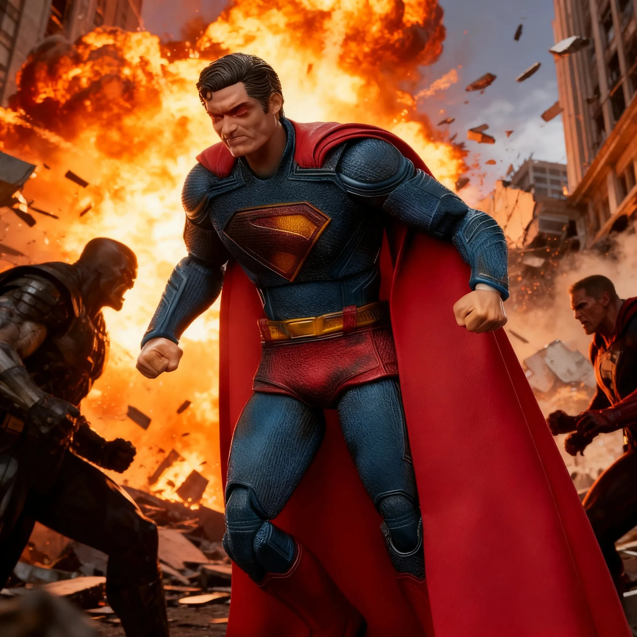 

2025 Original Fondjoy Battle Damaged Superman Action Figure 1/9 New Superman Figure PVC Joint Movable Kid Gift Boy collect Toy