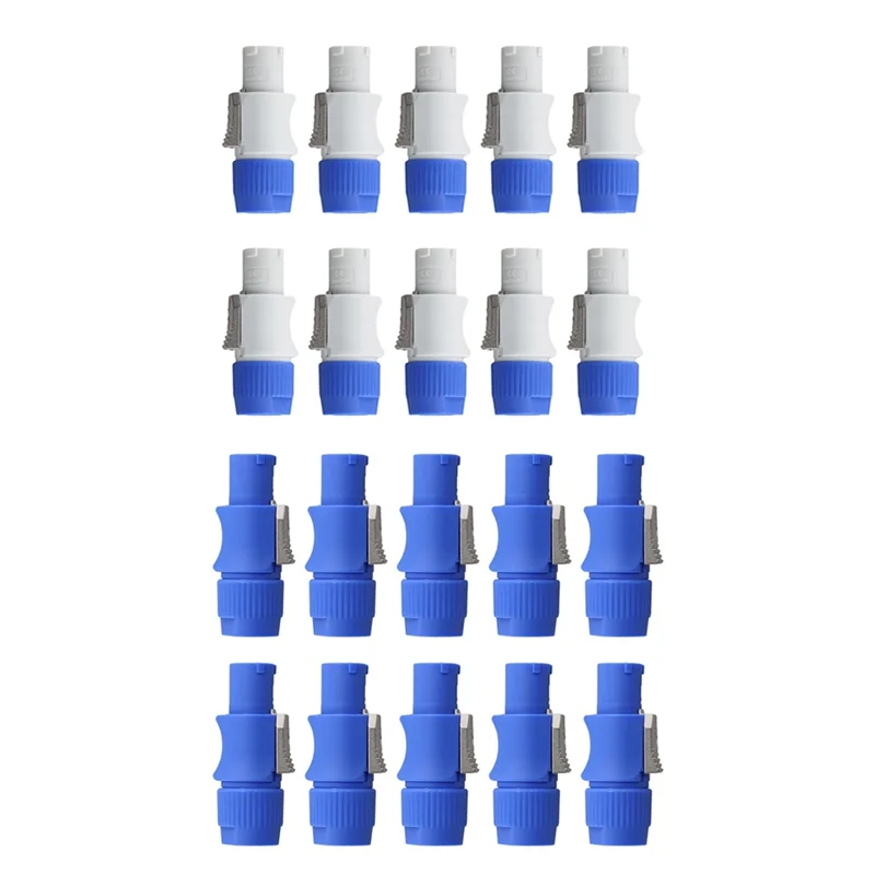 Y43A-20Pcs 3 PIN Male Powercon Connector Signal Input Jack For  & Stage Light Power