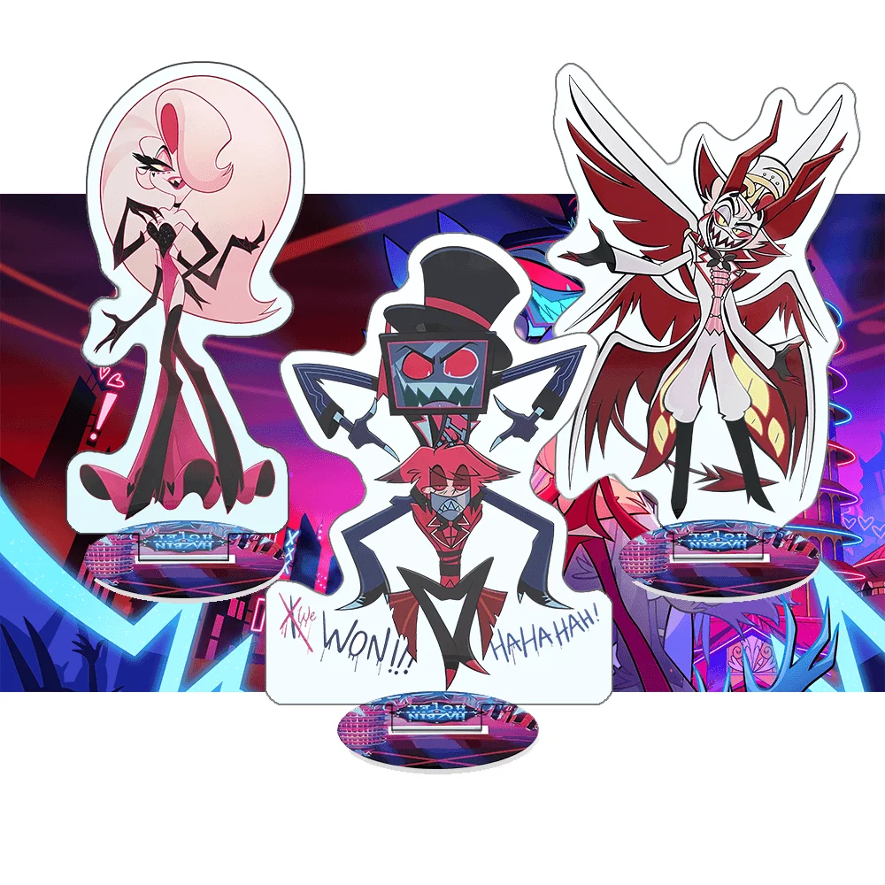 Hazbin Hotel Alastor 15cm Acrylic Stand Keychain Kawaii Choice Desk Decor Charm Collectible Birthday Present Gift For Anime Fans