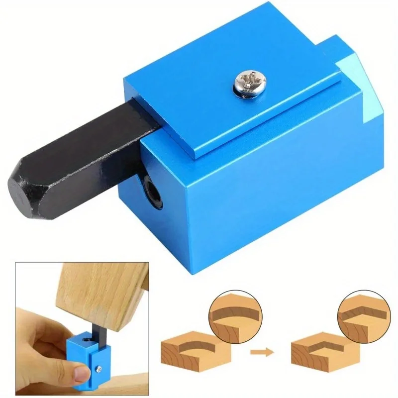 1Pc DIY Wood Carving Right Angle Punch Chisel Square Hinge Recesses Mortising Template Kit for Woodworking