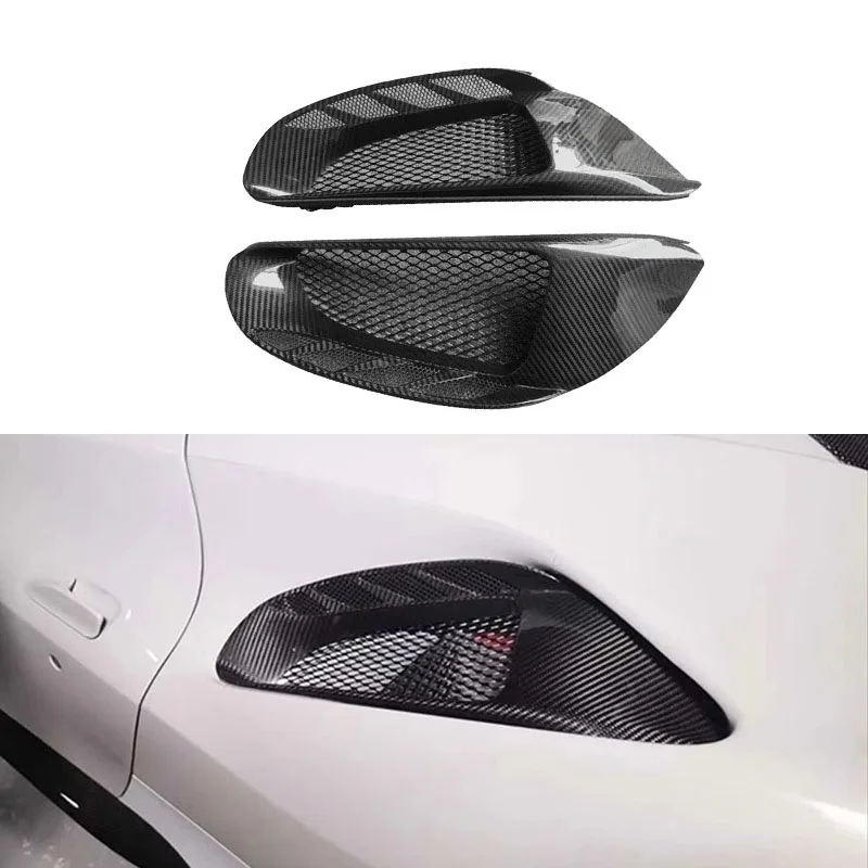 

Carbon fiber side fenders vents modified air intake hood auto parts for Ferrari 488 rear air outlets