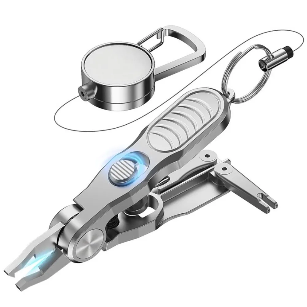 Three-in-One Fishing Line Cutter Stainless Steel Effortless Cut Fly Fishing Pliers Hook-bonding Portable Fish Knot Tying Tool