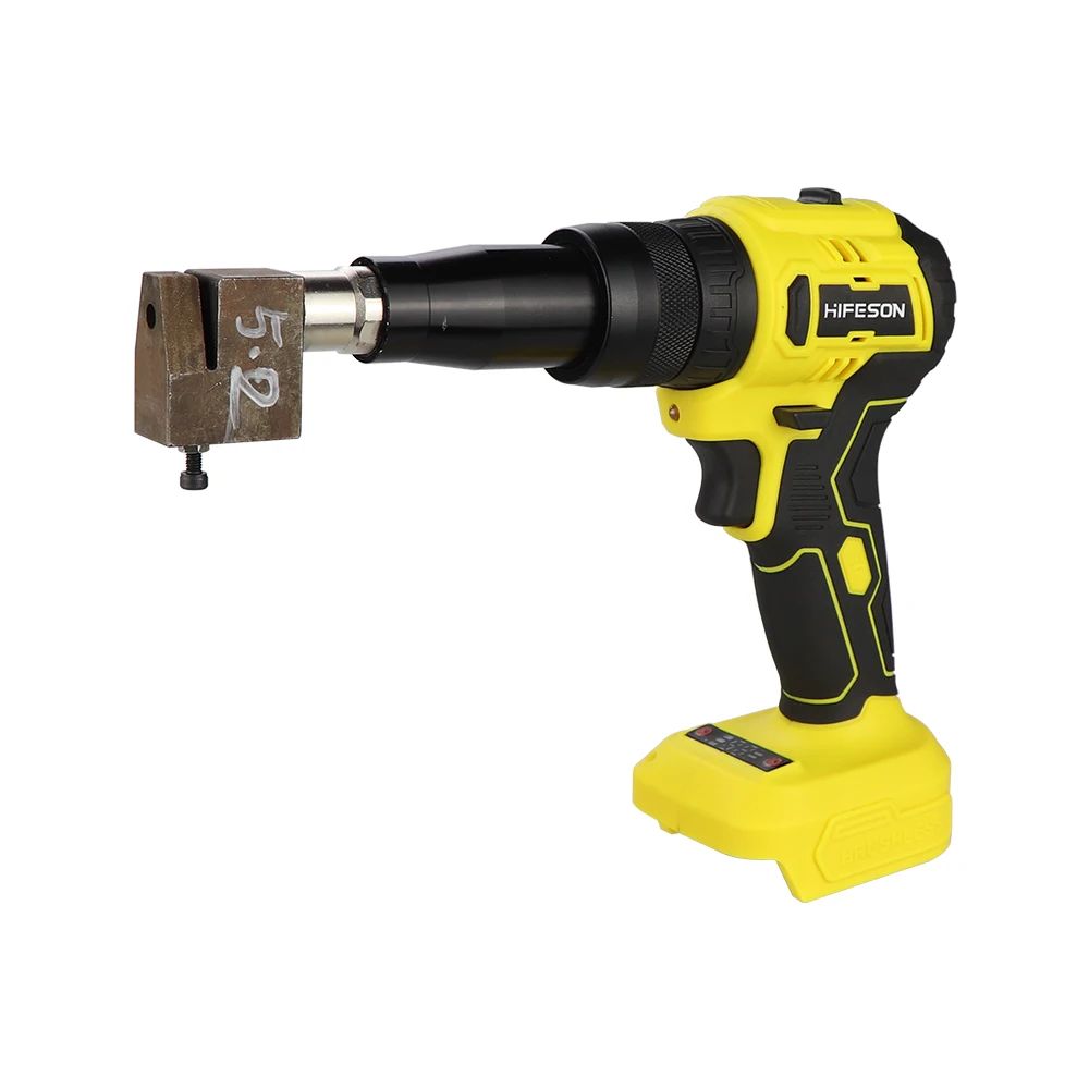 HIFESON Cordless Electric Drilling Gun Makita type Punching Gun Impact Drill Machine 3.2mm/3.5mm4.2mm/5.2mm For 2mm steel plate