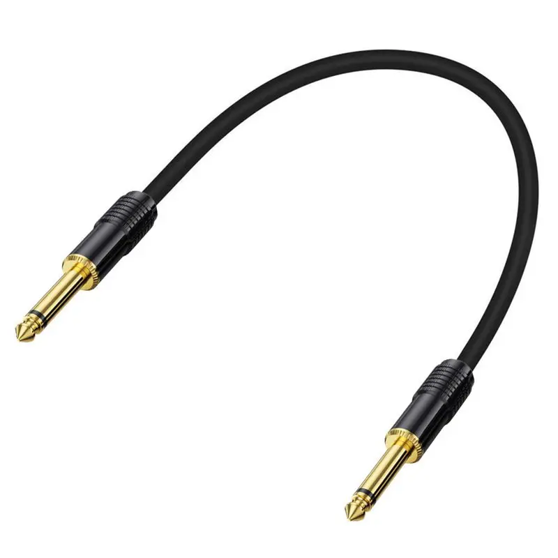 Copper Mono Male To Male Gold-Plated 6.35mm Guitar Instrument Bass Keyboard Effect Microphone Mixer Audio Cable