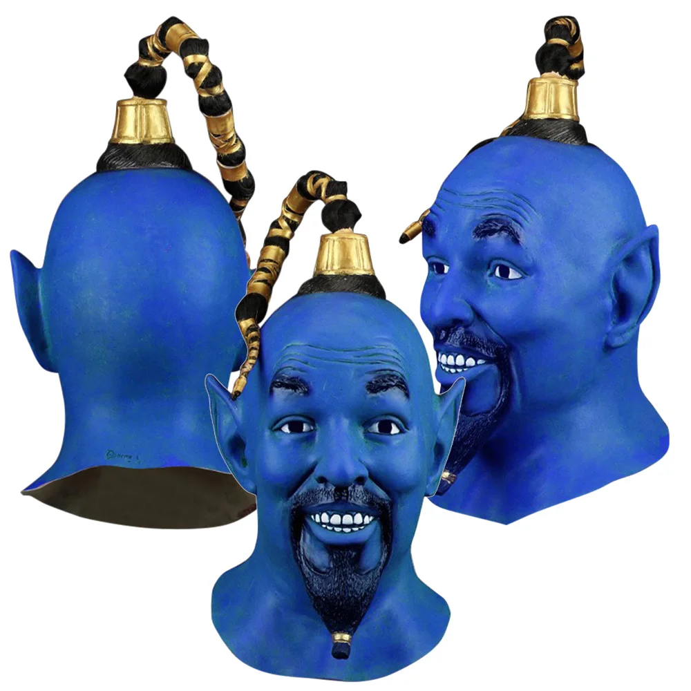 Cartoon Adult Magic Lamp Genie Headwear Mask Halloween Party Prop Accessories Fancy Gifts Men Adult Helmet Cosplay Costume