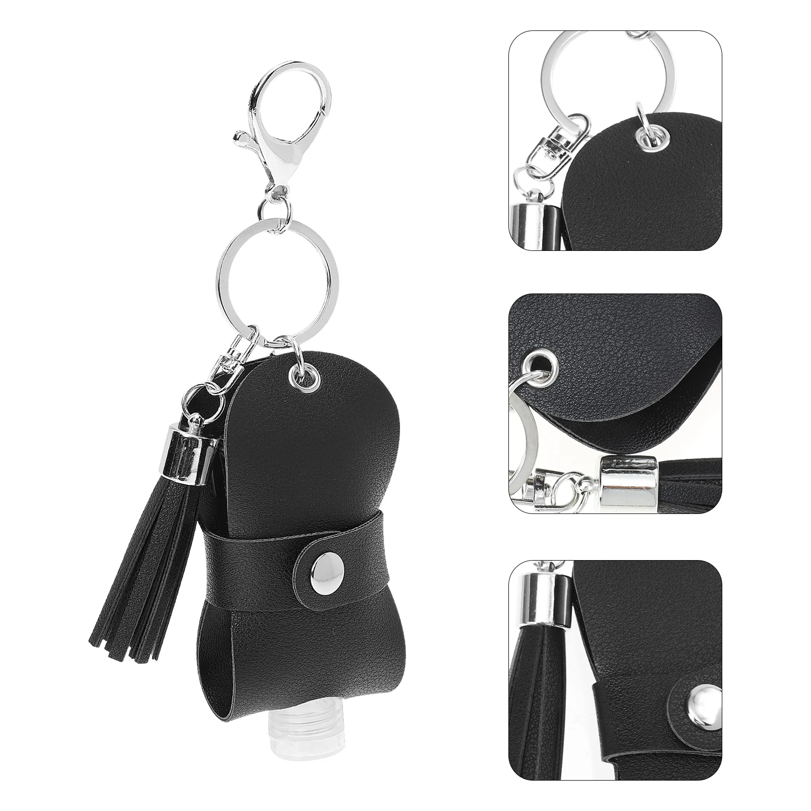 Hand Lotion Key Fob Perfume Bottle Set Cover Keyring Sterilized Liquid with Containers Keychain White Outdoor