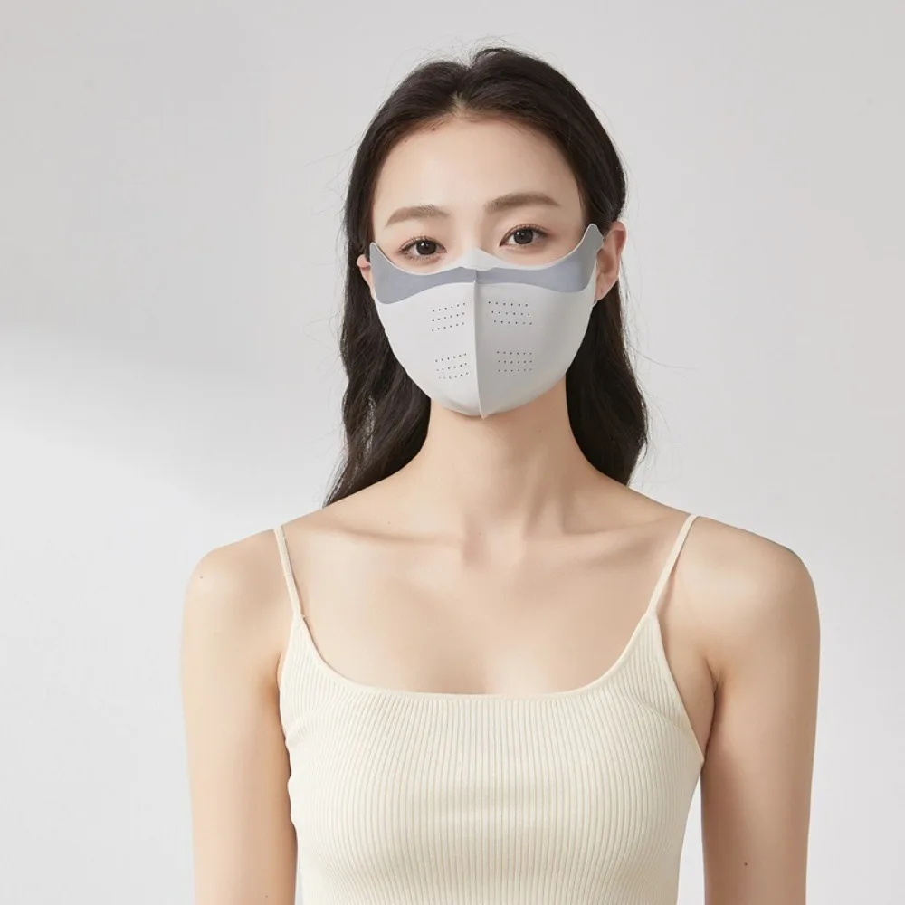 Новая дышащая маска из ледяного шелка, моющаяся анти-УФ-маска для лица для верховой езды, пылезащитная солнцезащитная маска, подарок