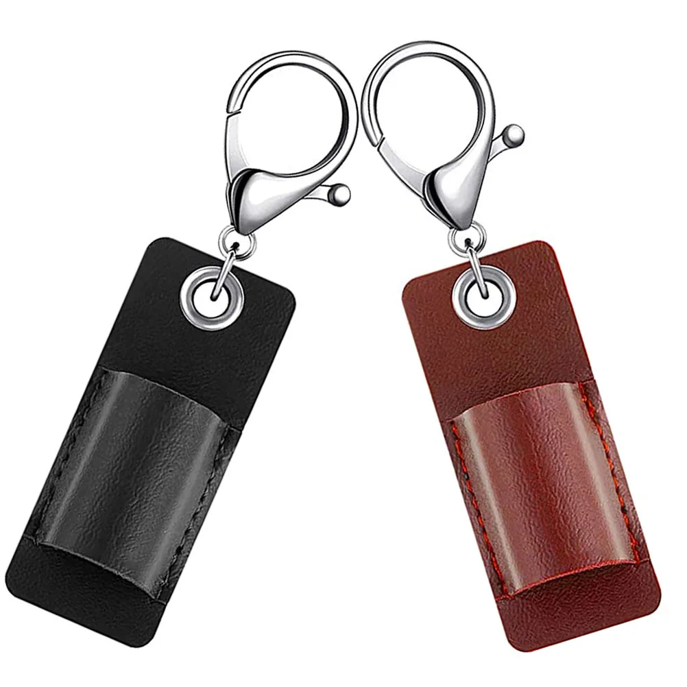 

2pcs Eyewear Storage Sleeve Pu Metal Glasses Holder Compact Scratch-Resistant For Sunglasses Reading Glasses Keychain Case