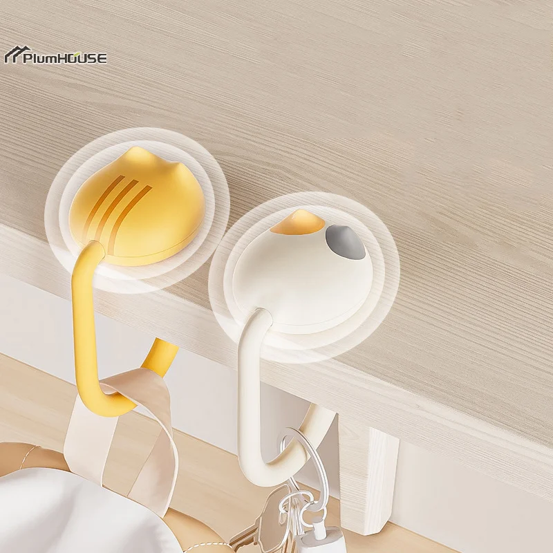 Kawaii Cat Shape Bag Hanger Purse Hook Table Side Handbag Hooks Travel Bags Storage Holder For Home Office Desk School Organizer image 5