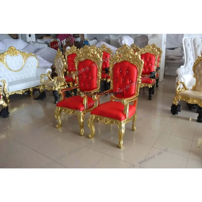 X  Solid wood, light luxury soft bag back chair household luxury high-end, carved dining chair