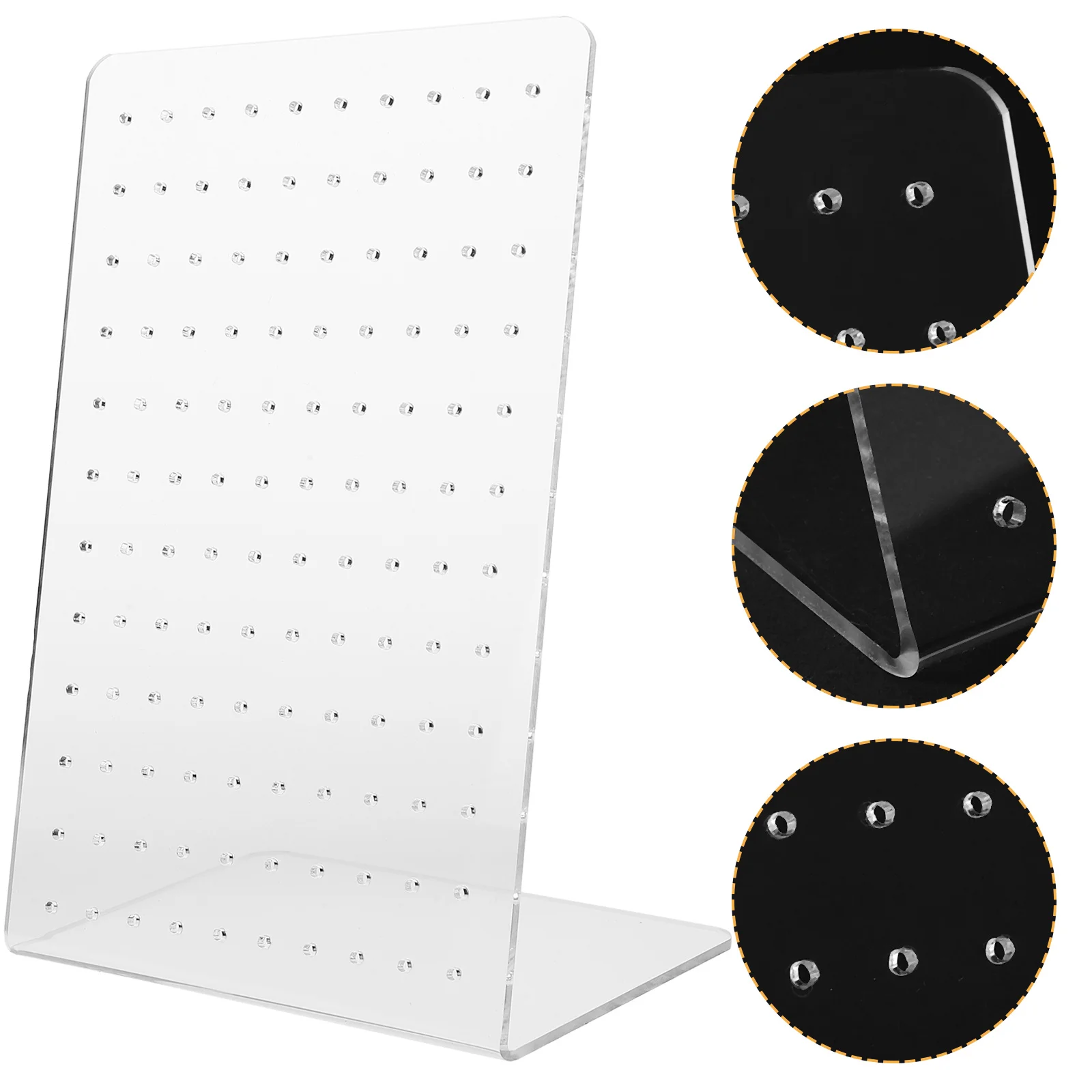 

5Pcs Clear Acrylic Jewelry Stand Earring Holder Organizer 120 Holes Display Rack Girls Jewelry Holder Storage Rack