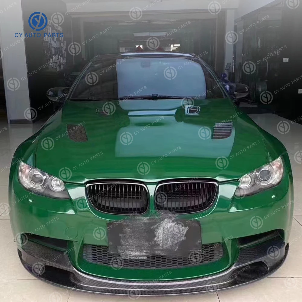 Fit For BMW 3 Series E92 M3 High Quality Carbon Fiber V Style Bumper Front Lip Splitter Car Body Kit