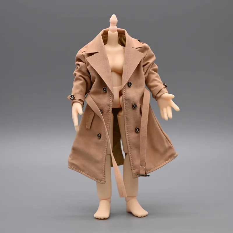 

1/12 Soldier Clothing Accessories Long Windbreaker Jacket Coat Model Toy Fit 6'' Action Figure Body In Stock