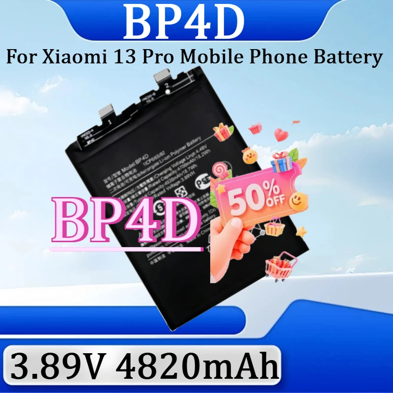 

For Xiaomi 13 Pro Replacement Mobile Phone Battery New BP4D 3.89V 4820mAh High Quality Battery