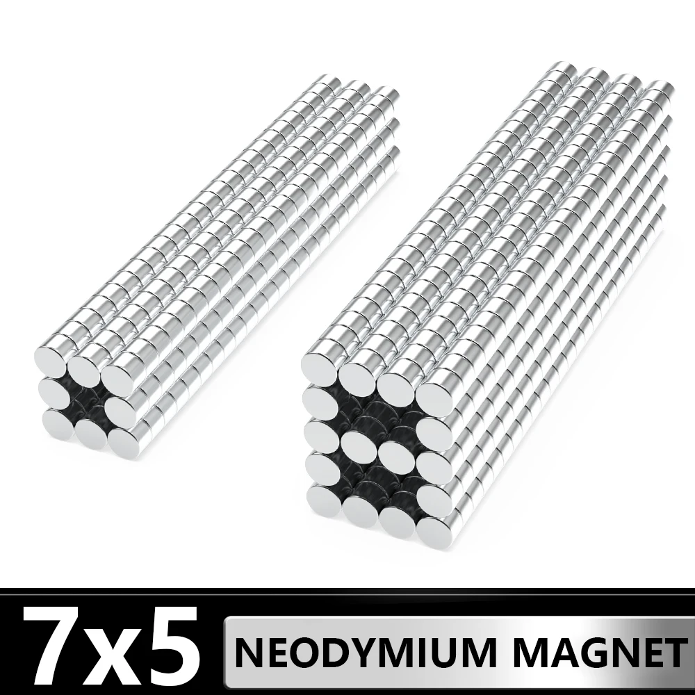 5~500 Pcs Small Round Magnet 7x5 Permanent NdFeB Super Strong Powerful Magnets imans N35 7mm x 5mm Neodymium Magnet