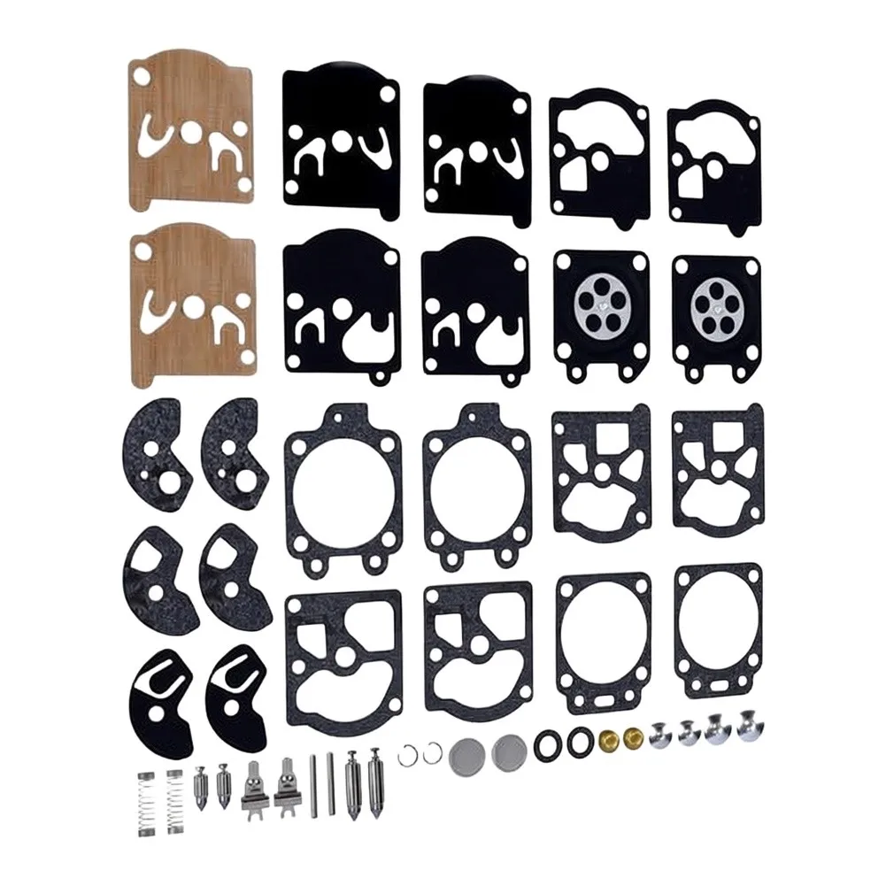 For K10 For WA For WT Carburetor Repair Kit 20 pcs Black Diaphragm Gasket Set for 2-Stroke Chainsaws Blowers Tools