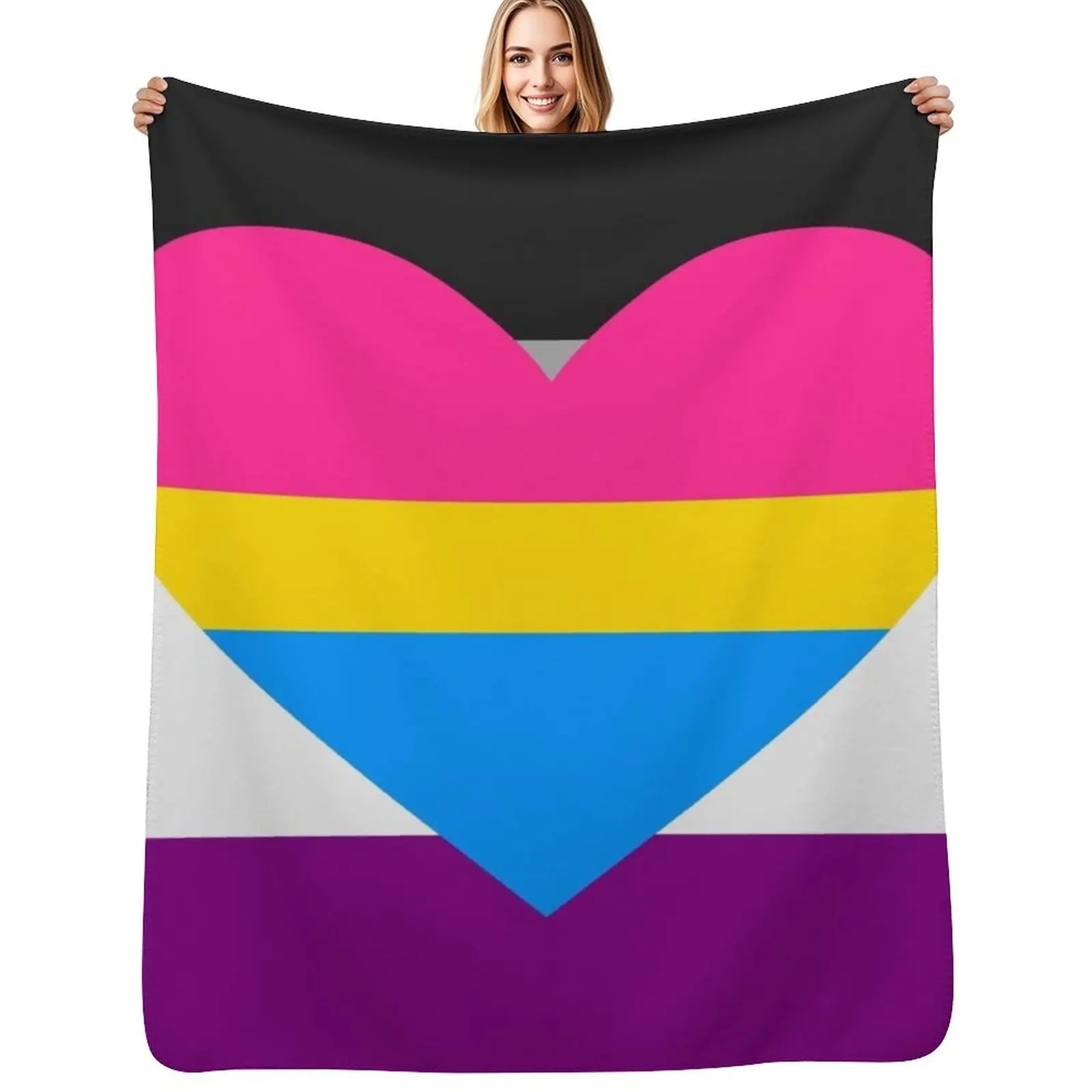 

Ace and panromantic Throw Blanket for babies Picnic anime Luxury Throw Blankets