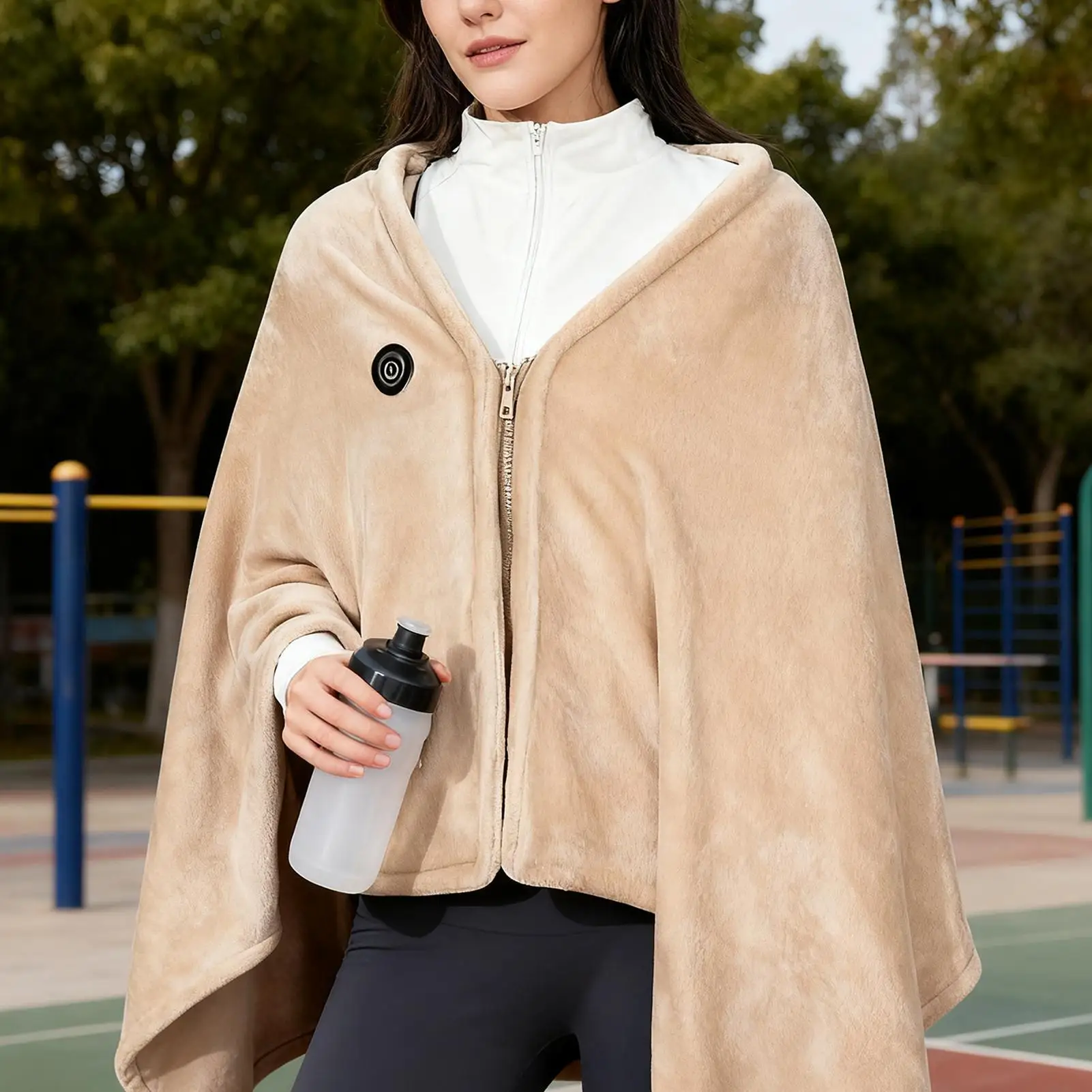 Heated Shawl USB Rechargeable Wearable Electric Shawl Rechargeable Heated Blanket For Room Offices School Travel Camp Picnic - Image 2