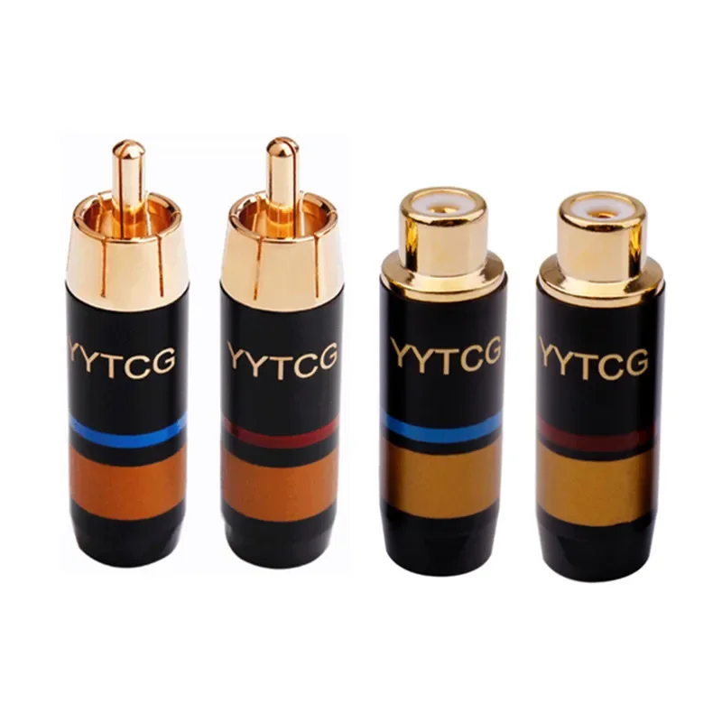 Fever RCA Connector Male Female Plug Hifi Audio Jacks DIY Make Microphone Speaker Amplifier Multimedia Video Cable
