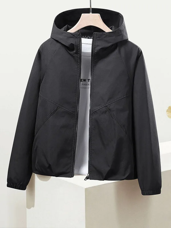 Spring Autumn Short Women's Double Layer Casual Versatile Jacket Thin Outerwear Women's Fashion Slimming Outdoor Coat