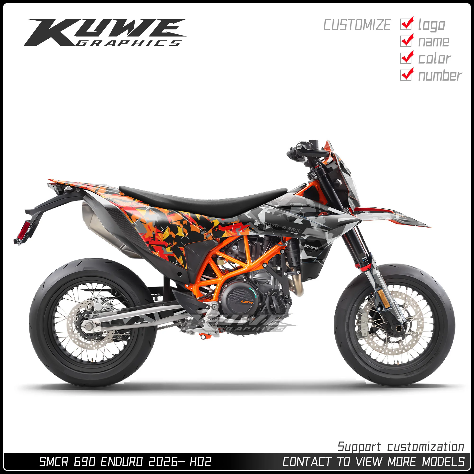 

Suitable for Ktm Smcr 690 Enduro 2026- Graphics Kit Decals Kit Sticker H02