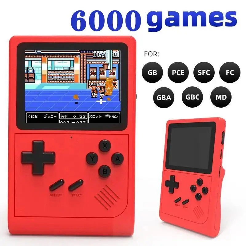 

GB300 Portable Handheld Game Console Built-in 8G 3.0 Inch Screen TV Retro Video Game Console 6000+ Games 800mAh for Kids Adults