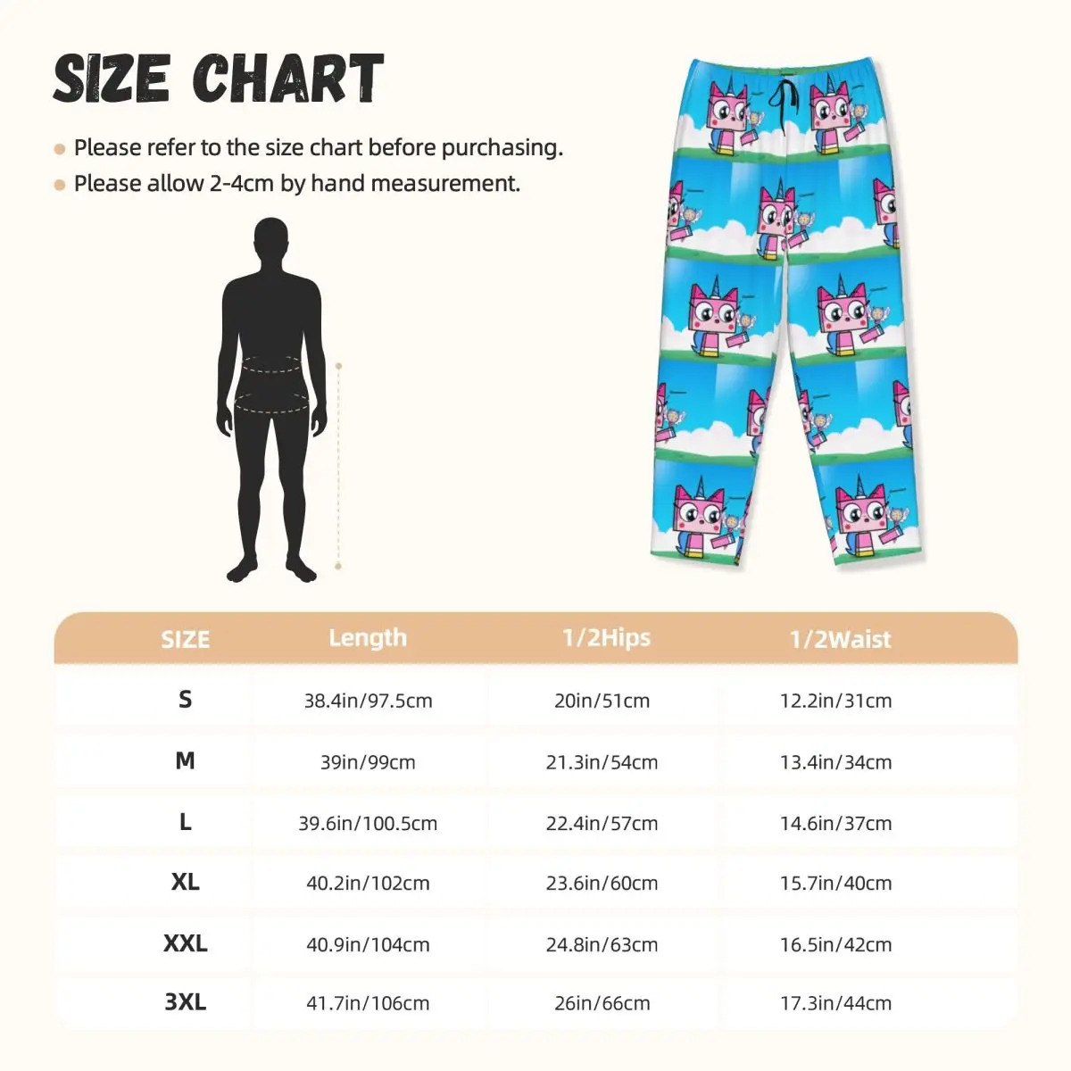 Pantalones de pijama Unikitty personalizados, ropa de dormir bonita de dibujos animados para mujer, pantalones para dormir elásticos con bolsillos