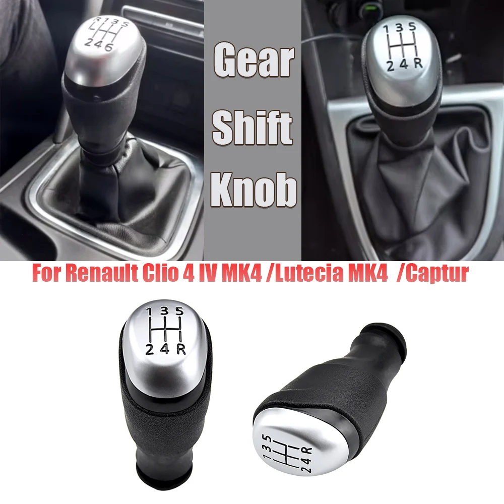 

For Renault Clio 4 IV MK4 Captur 328654134R 328651259R 328657531R 328655866R 5 Speed Manual Gear Shift Knob