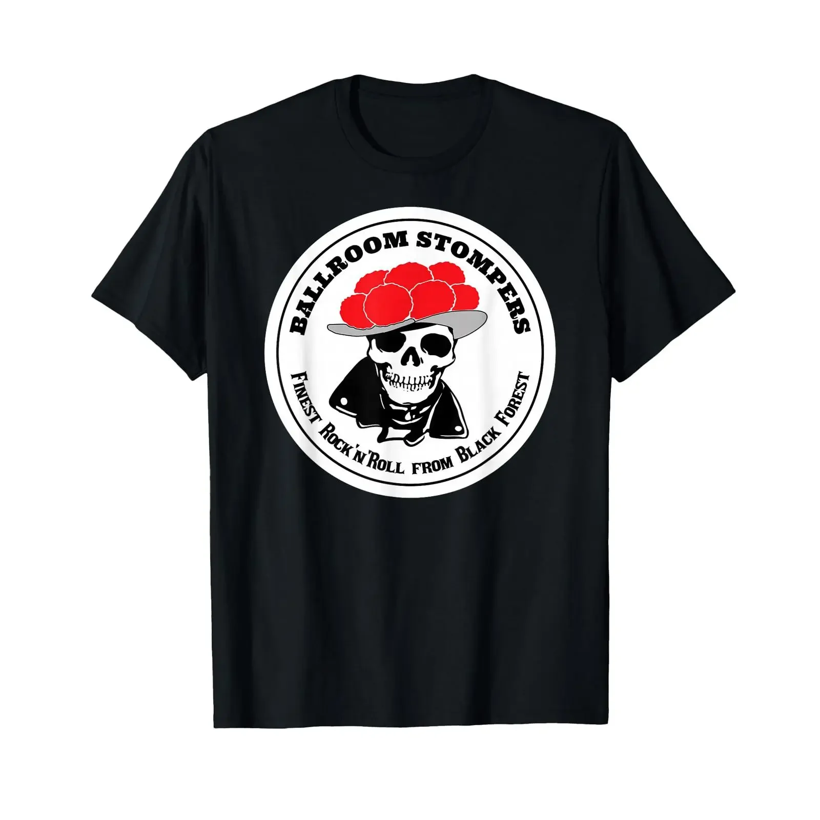 Футболка Bollehnut Black Forest Ballroom Stompers, забавная, винтажная, с эффектом потертости, универсальная, модная, удобная, унисекс, с принтом, дышащая.