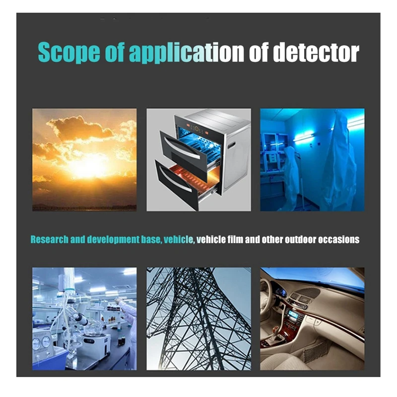 【coupon-】monitor-de-rayonnement-ultraviolet-detecteur-uv-numerique-pour-l'inspection-exterieure-du-bureau-a-domicile-noir