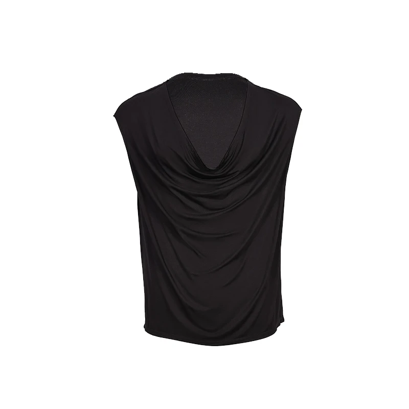 Sommer männer Latin Dance Kleidung Erwachsenen Männlichen Ärmellose Schwarze Tops Rumba Cha Cha Salsa Tanz Praxis leistung Tops BL16811