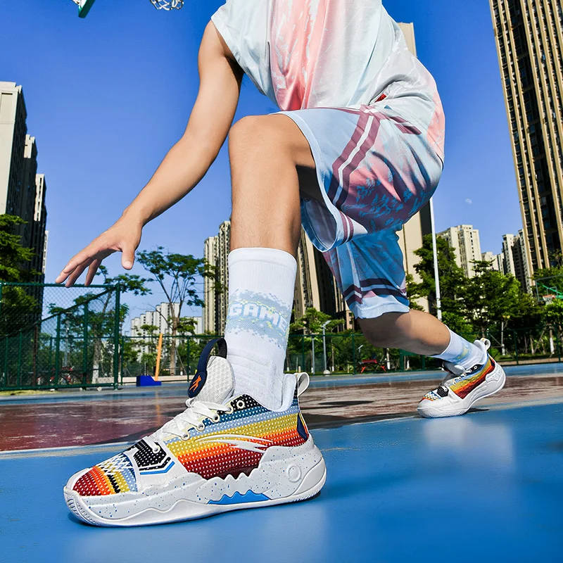 

New Fashion Basketball Shoes Men's Sports Shoes Breathable Sports Boots Training Athletic Trainers Basketball Shoes