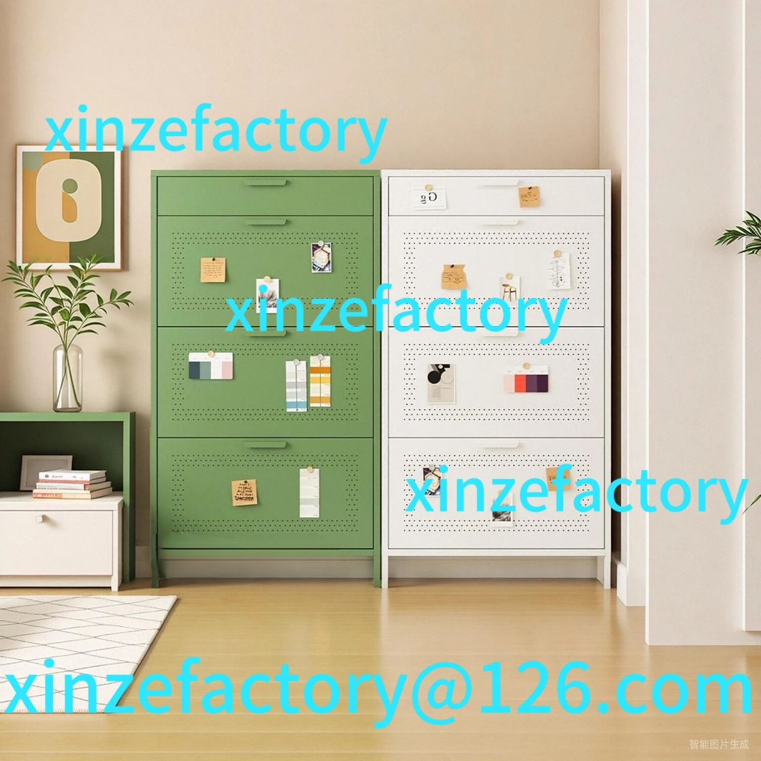 

Customizable thin ultra-narrow handle multi-layer storage shoe rack