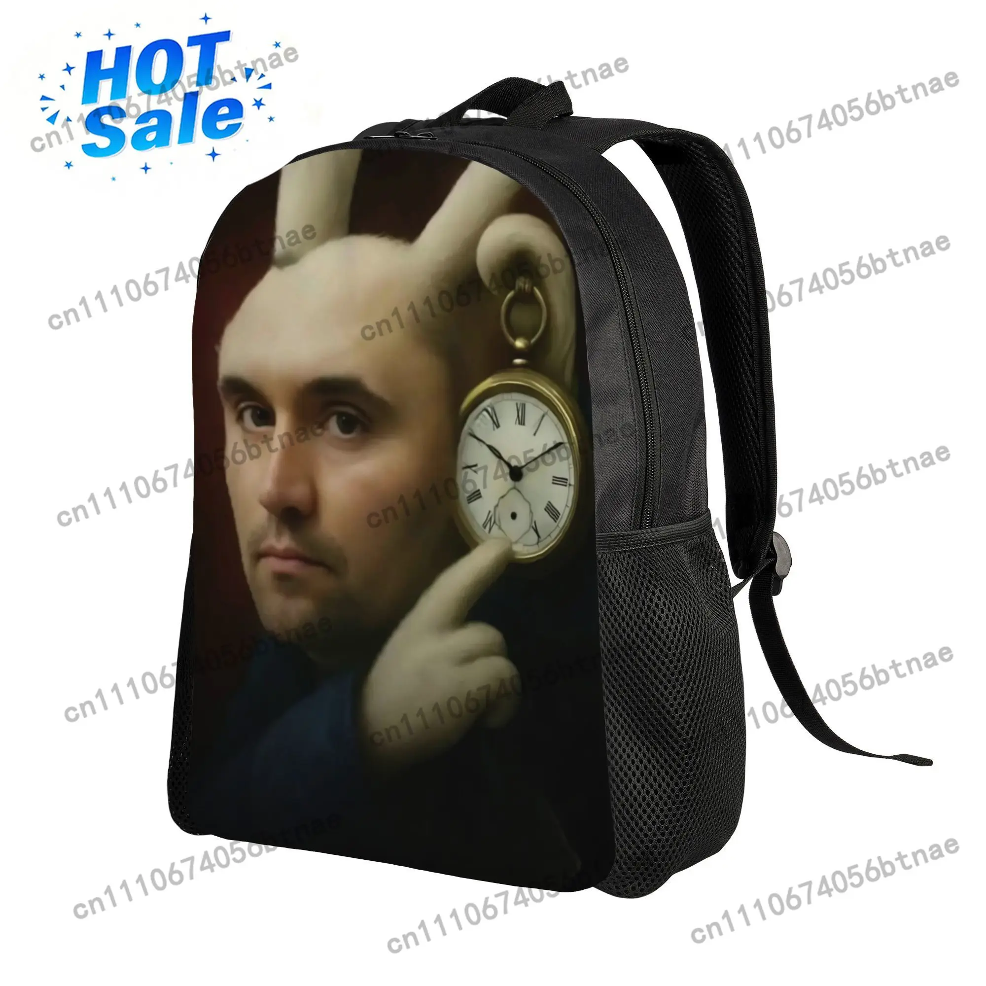 Charlie Kirk Rabbit Clock Backpack for Men Women Cool High School Business Daypack Funny Meme Laptop Shoulder Bag Durable
