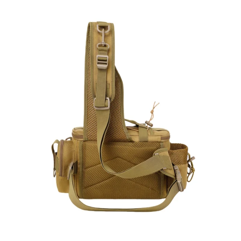 Multi-Functional Tactical Crossbody Roadbag with Insertion Rod Pocket - Large Waist Bag for Outdoor Activities